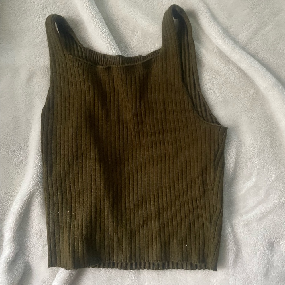 Vintage Square Neck Knit Top